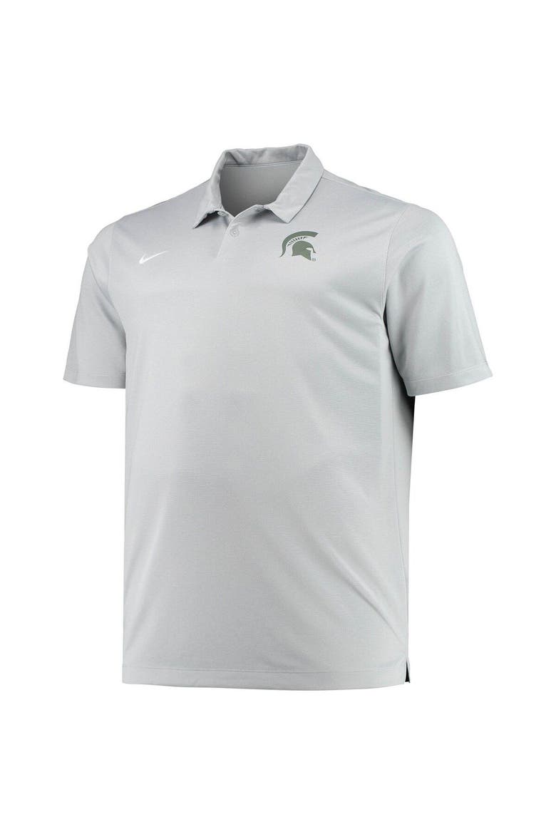 Men's Nike Heathered Gray Michigan State Spartans Big & Tall Performance Polo, Alternate, color, Gray