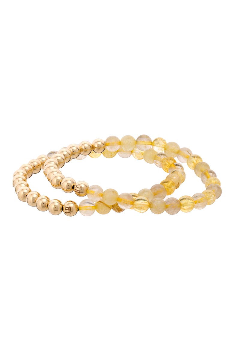 N69 Money Max Set of 2 Healer's Bracelets, Alternate, color, YELLOW GOLD