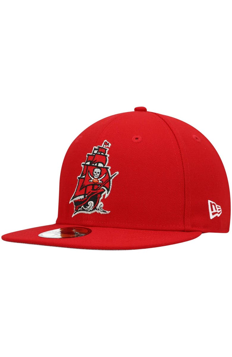 New Era Men's New Era Red Tampa Bay Buccaneers Omaha 59FIFTY Fitted Hat, Main, color,