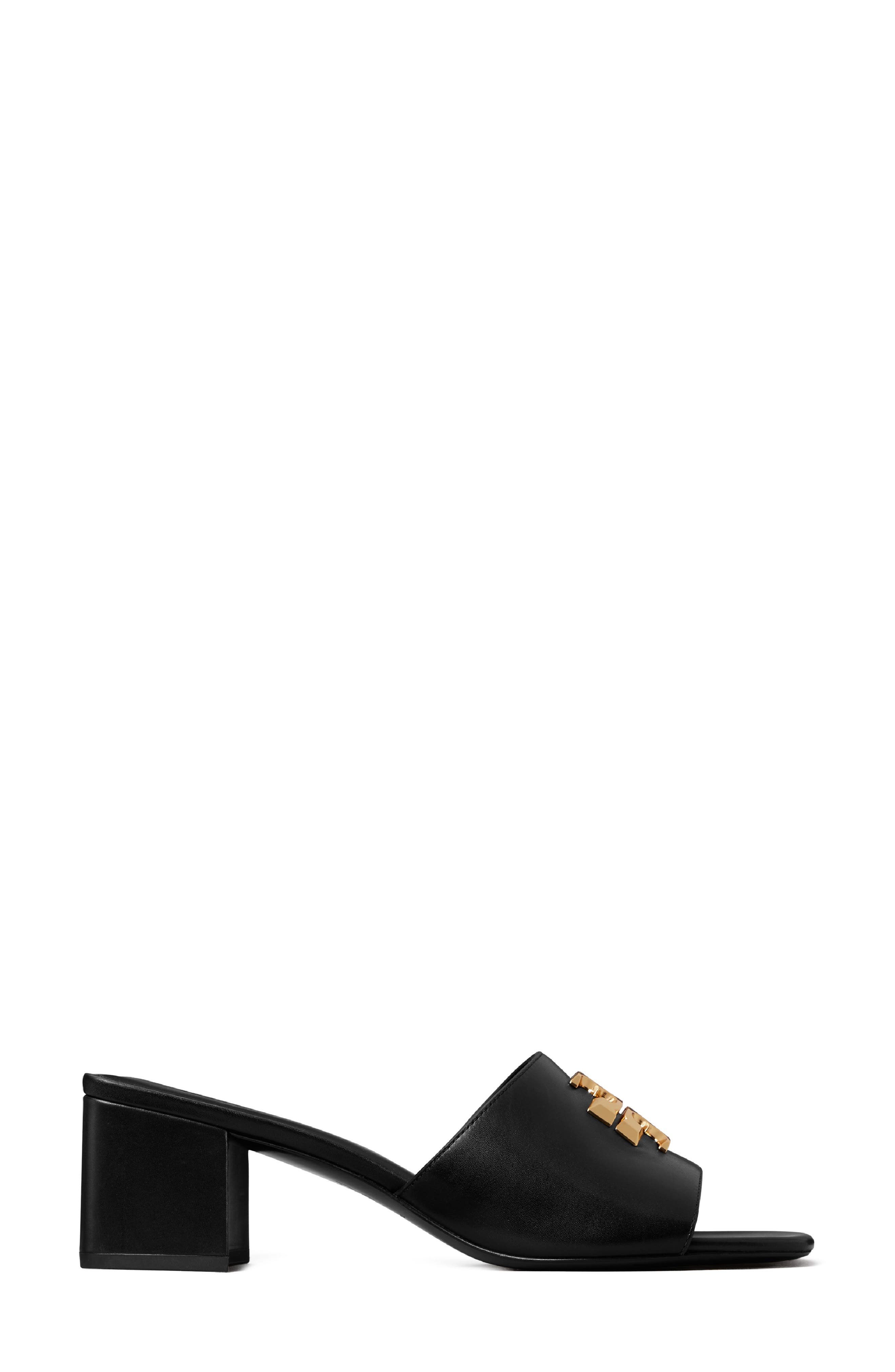 Tory Burch Eleanor Slingback Sandal, Alternate, color, Black / Gold