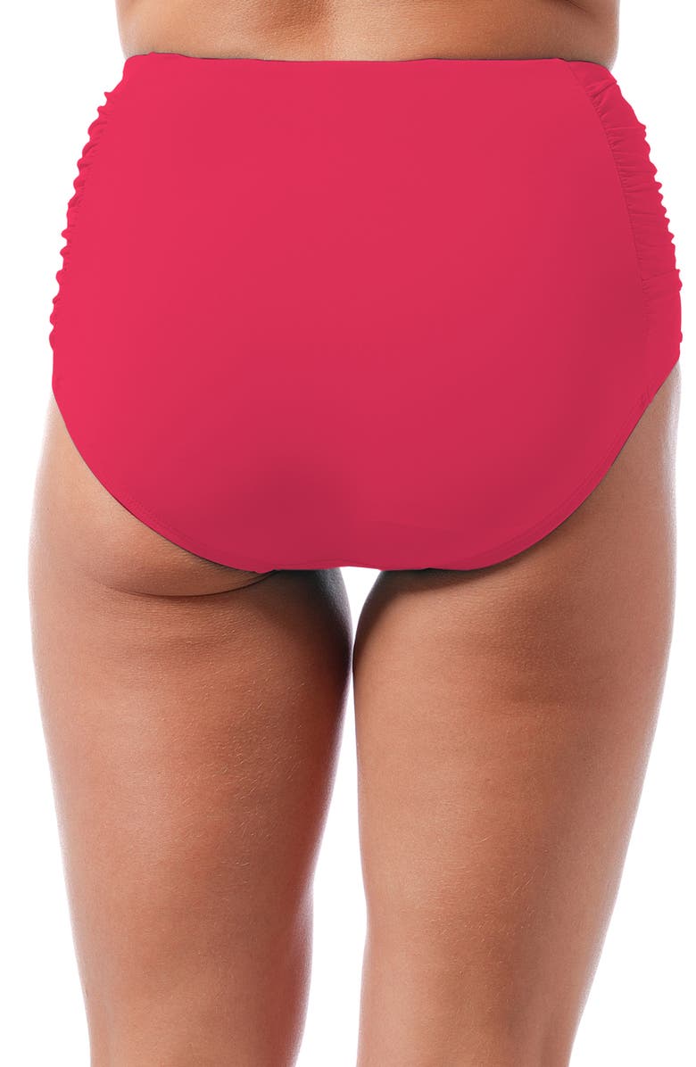 JANTZEN Shirred Bikini Bottoms, Alternate, color, Sugar Coral
