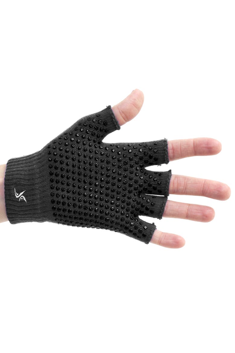 Grippy Yoga Gloves, Alternate, color, Black