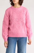 ELIE ELIE TAHARI Floral Embroidered Crewneck Sweater
