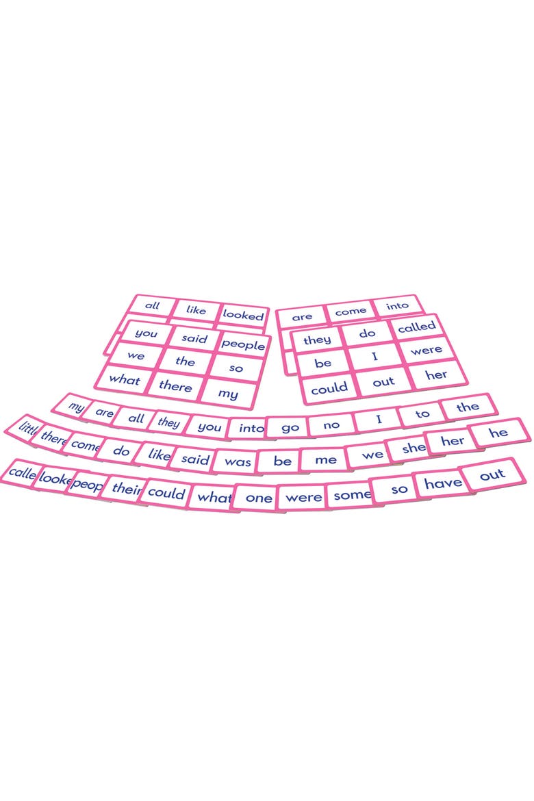 Tricky Word Bingo Educational Learning Game Match The Words, Alternate, color, Multicolored