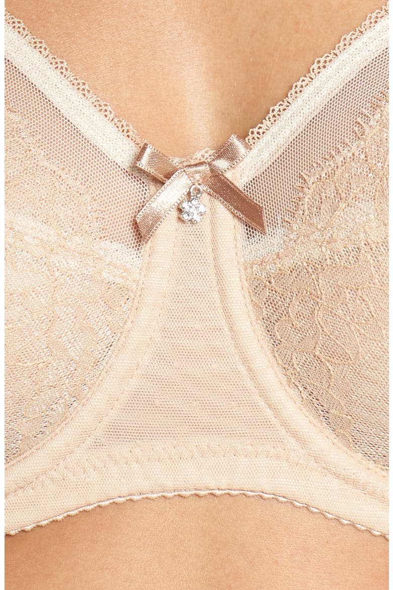 Retro Chic Full Figure Underwire Bra, Alternate, color, TOAST