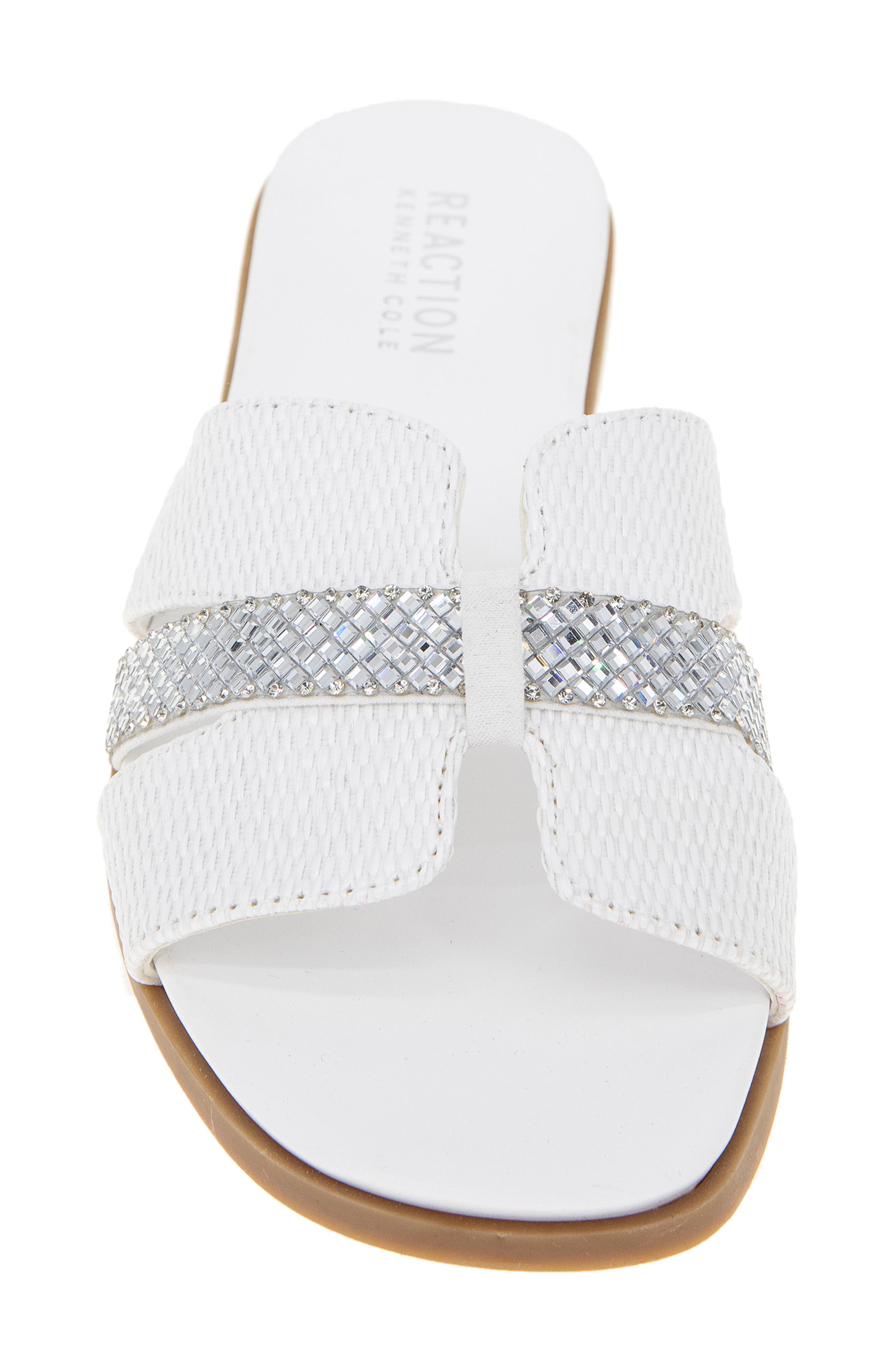 Kenneth Cole Reaction Whisp Rhinestone Sandal, Alternate, color, White Weave