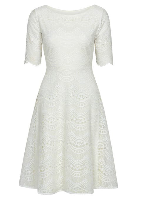 Evie 3/4 Sleeve Knee Length Lace Dress