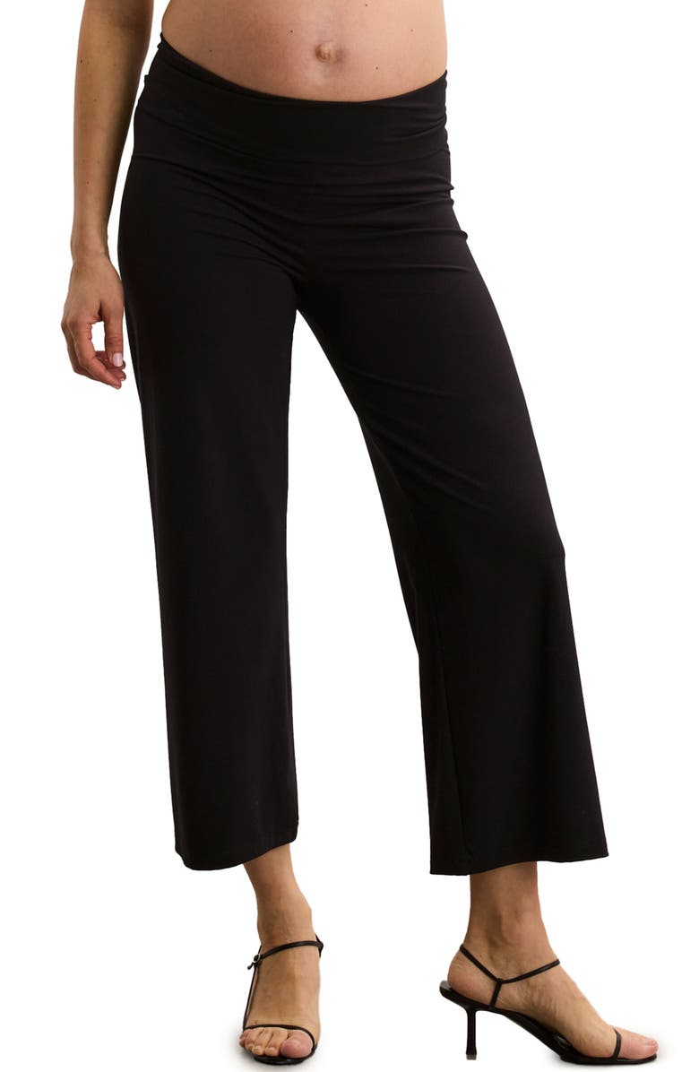 HATCH Collection The Bodyflex Crop Perfect Pant, Alternate, color, Black