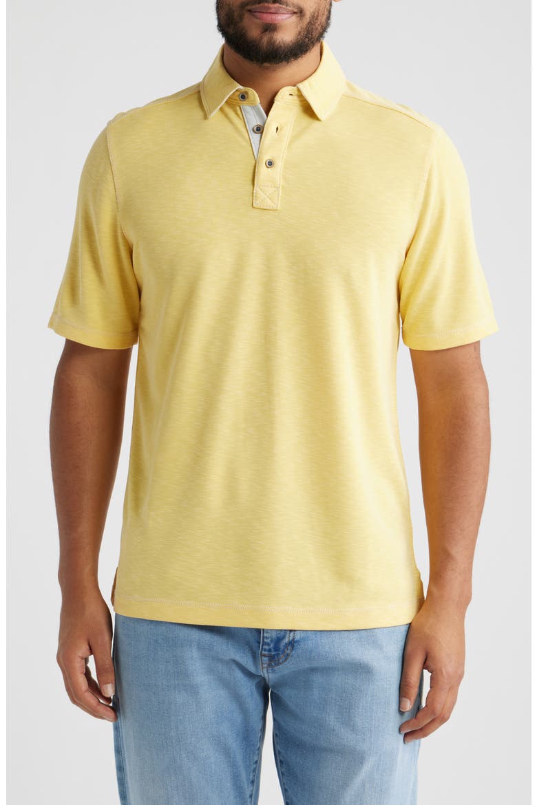 Vintage Slub Polo, Main, color, YELLOW