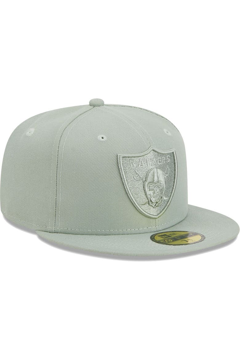 Men's New Era Green Las Vegas Raiders Color Pack 59FIFTY Fitted Hat, Alternate, color, Green