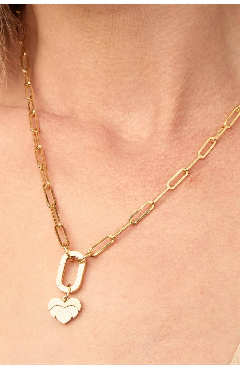 Oradina 14K Gold Venice Link Split Necklace, Alternate, color, Yellow Gold