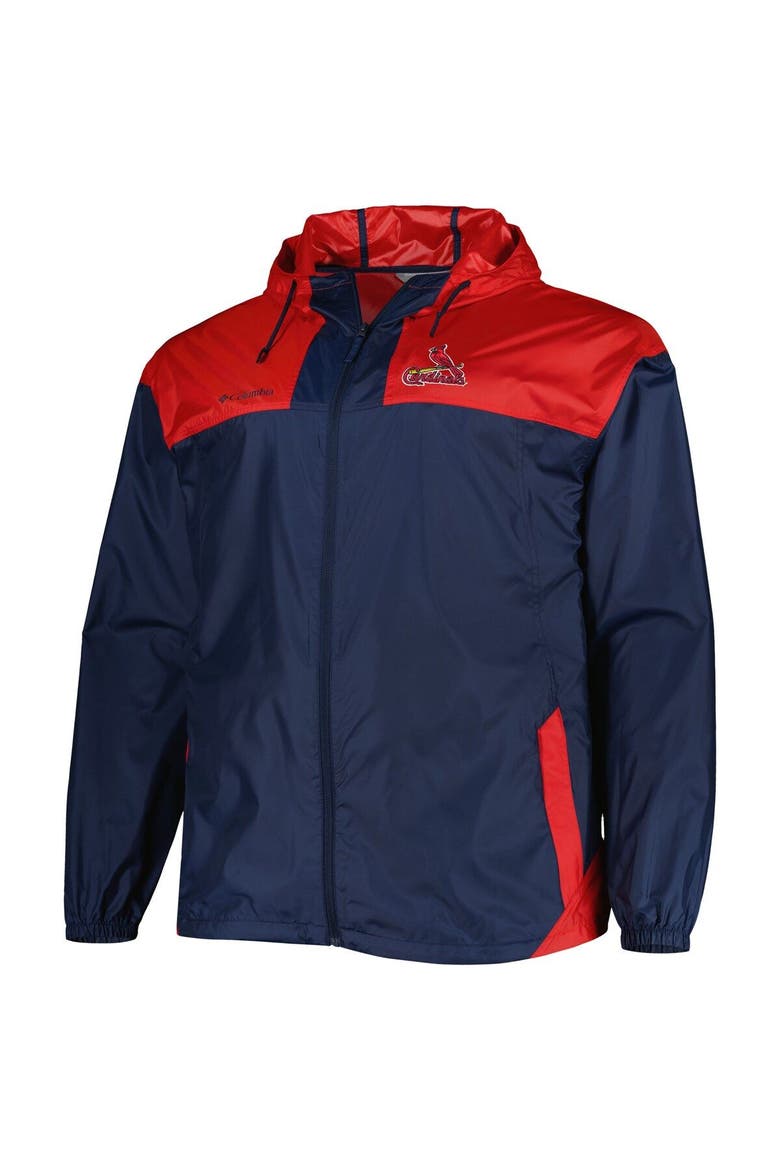 Men's Columbia Navy St. Louis Cardinals Flash Forward Challenger Omni-Shade Full-Zip Windbreaker, Alternate, color, Navy