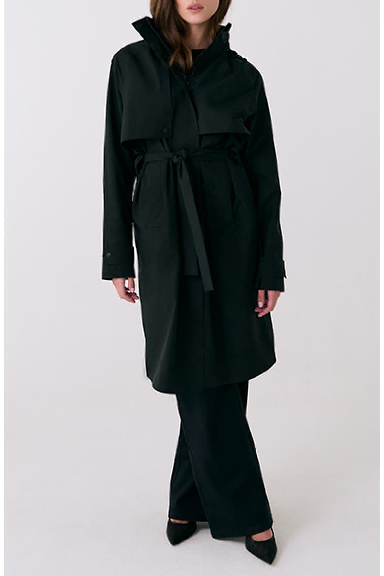 Alizé Rain Trench Coat, Main, color, BLACK