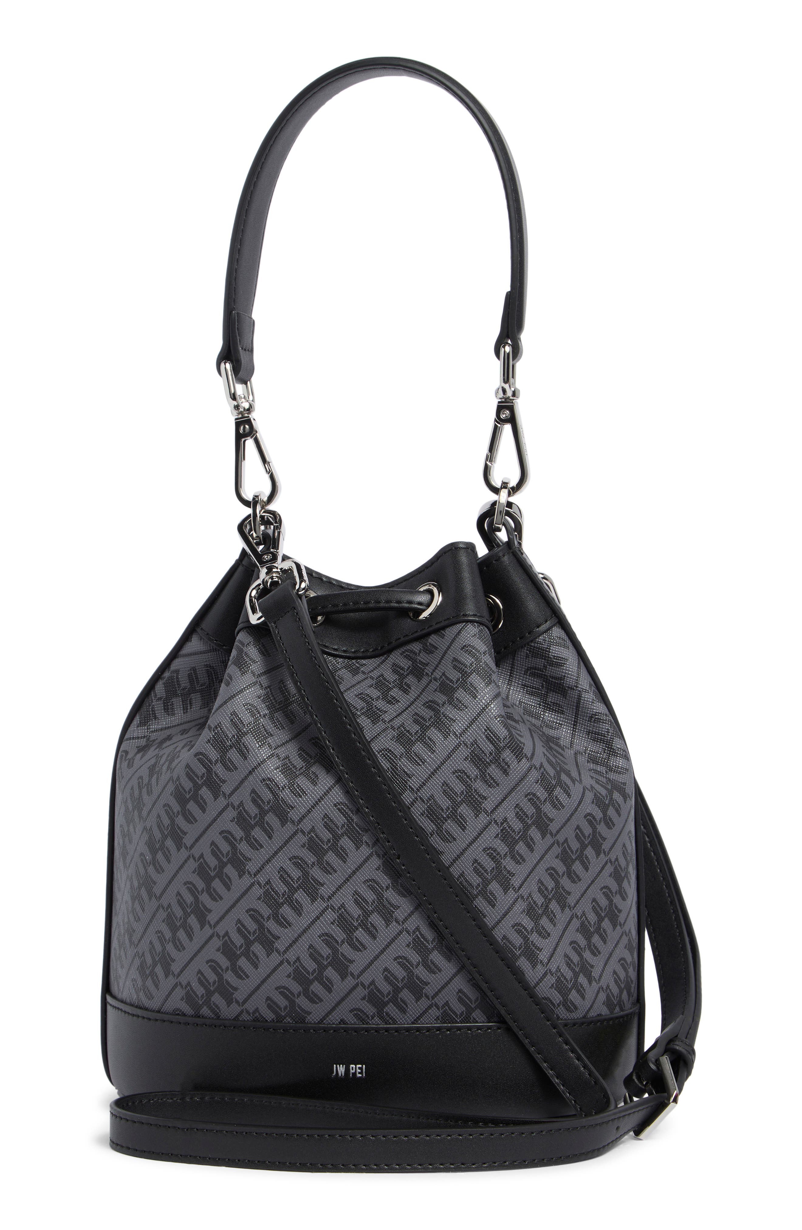 Fei Bucket Bag, Alternate, color, IRON BLACK