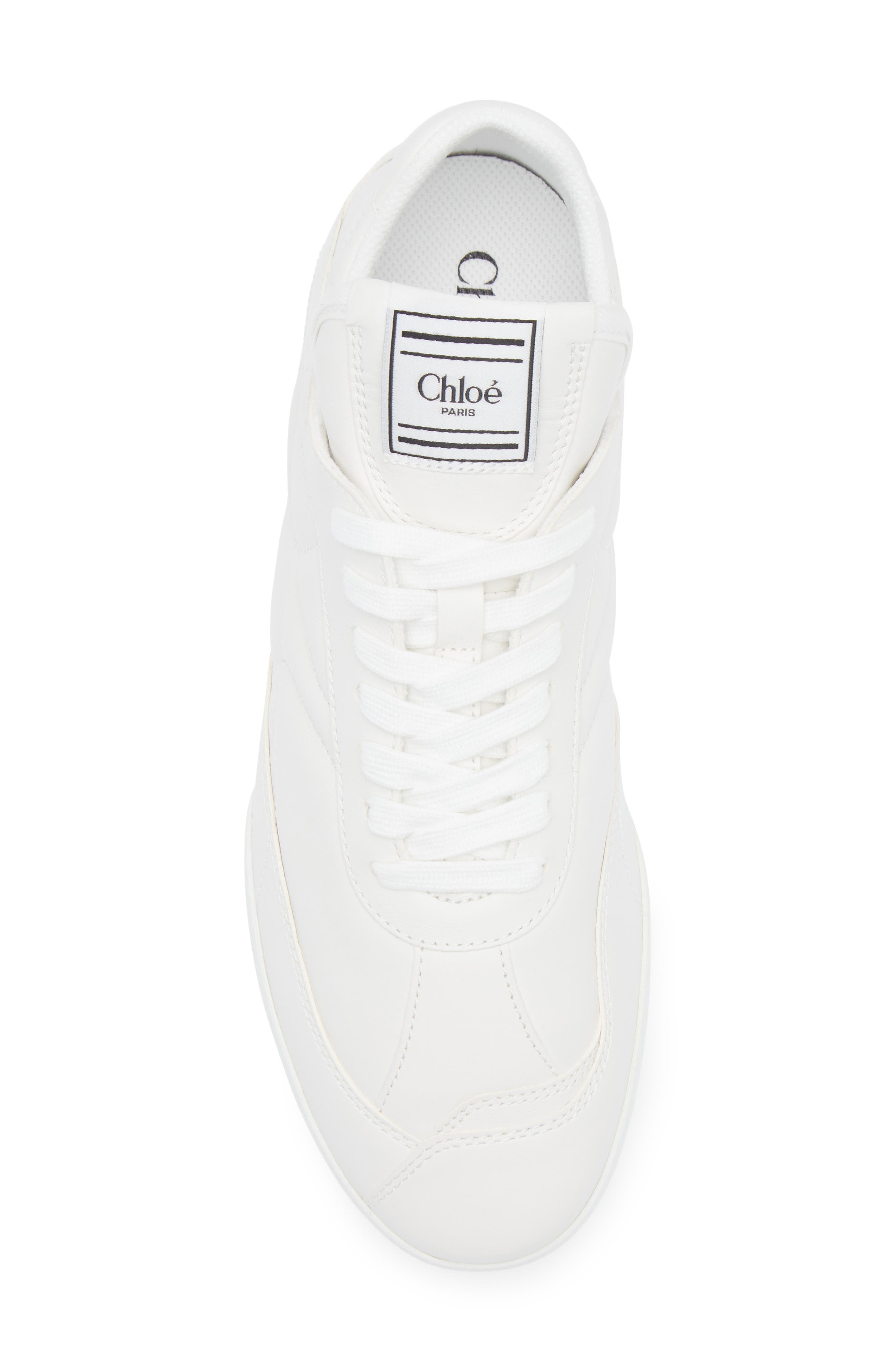 Chloé Kick Leather Sneaker, Alternate, color, White