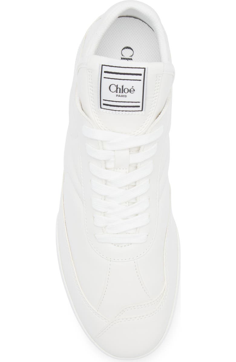 Chloé Kick Leather Sneaker, Alternate, color, White