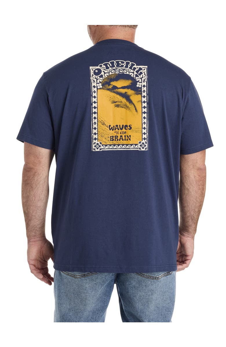 O'Neill Big & Tall Hacked Graphic Tee, Main, color, Navy