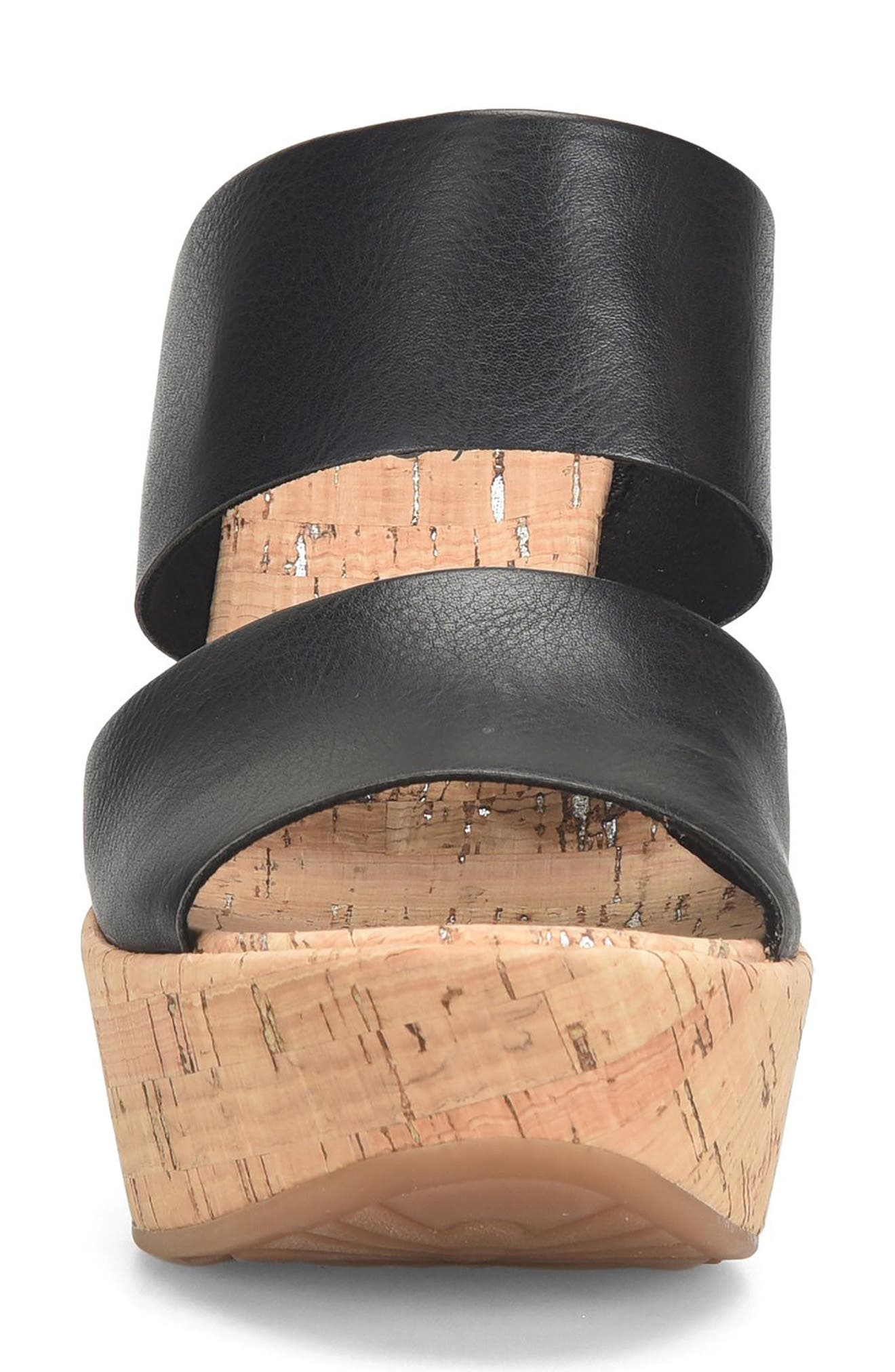 KORKS Dezi Cork Platform Sandal, Alternate, color, Black