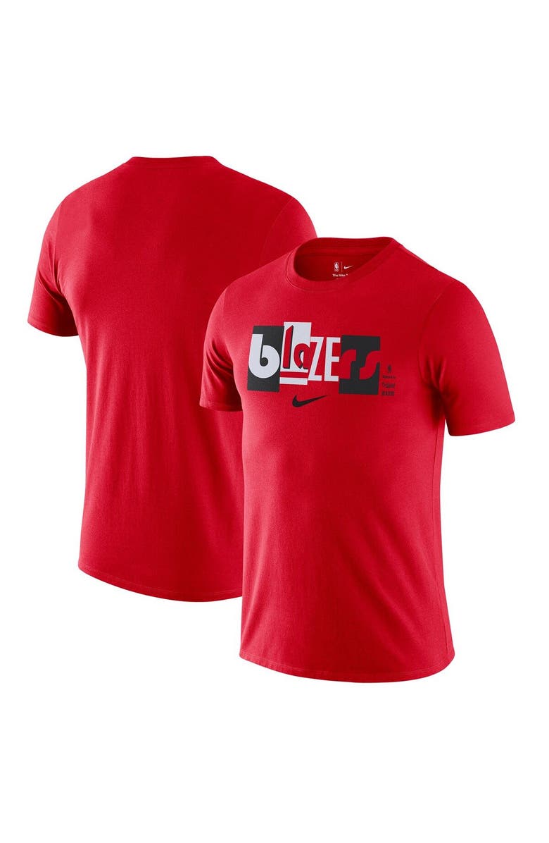 Nike Men's Nike Red Portland Trail Blazers 2021/22 City Edition Essential Wordmark Collage T-Shirt, Main, color, 