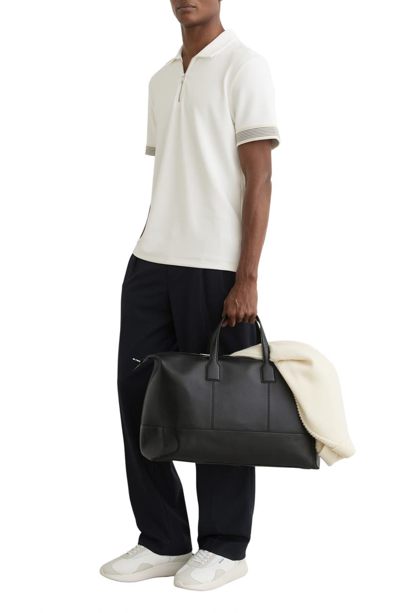 Reiss Bruno Quarter Zip Polo, Alternate, color, White