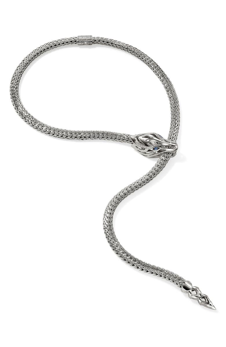 John Hardy Naga Y Necklace, Sterling Silver, 7.5mm, Alternate, color, Silver