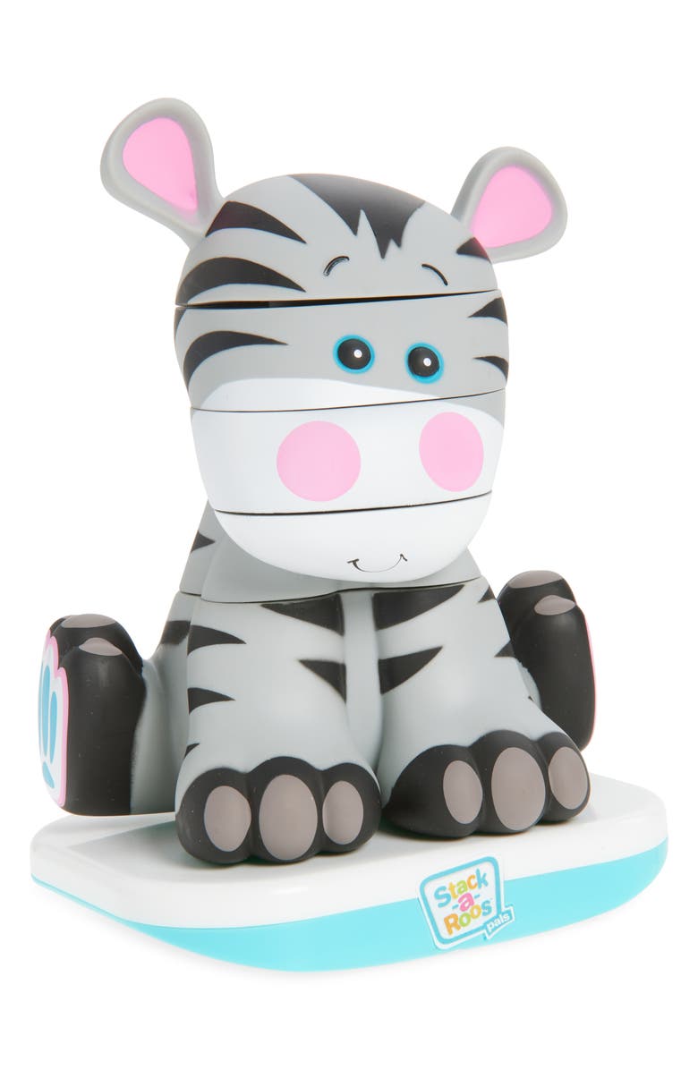 Stack-a-Roos Baby Zebra Learning Toy, Main, color, White