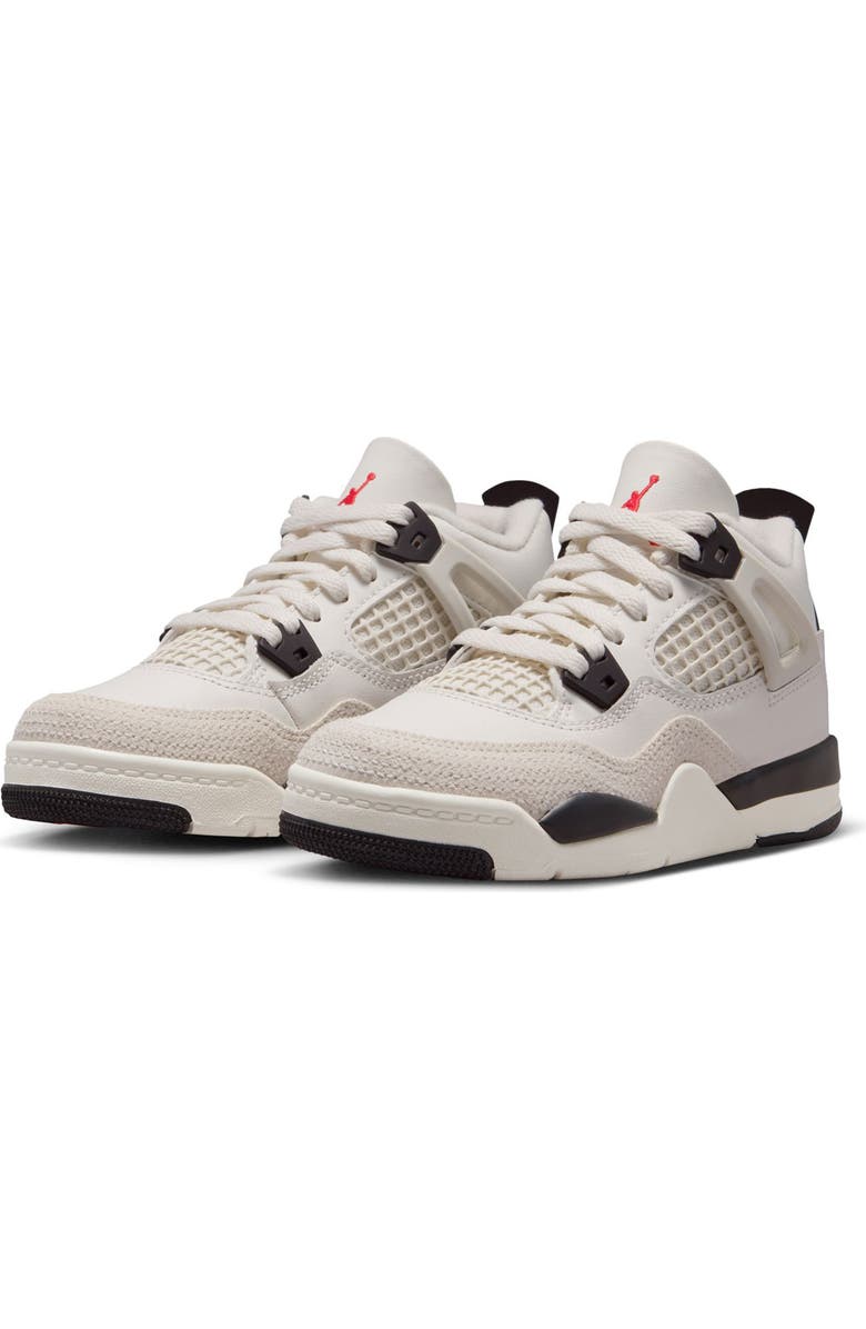 Jordan Air Jordan 4 Retro Basketball Sneaker, Alternate, color, Sail/ Black/ University Red