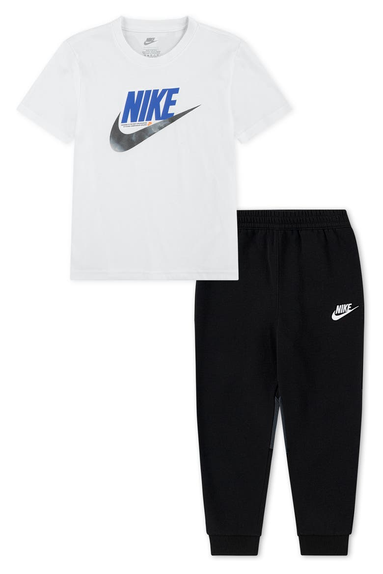 Kids' T-Shirt & Joggers Set, Main, color, BLACK