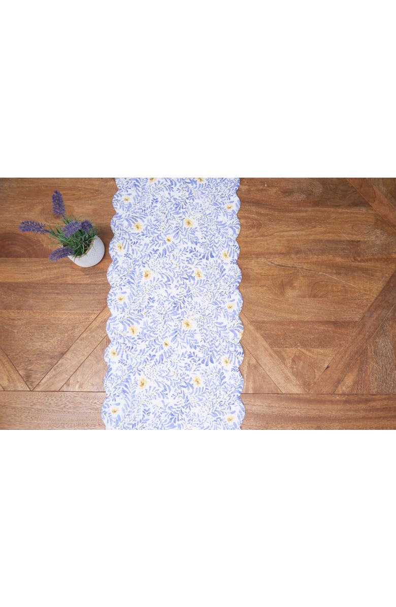 C&F Home Lovely Blues Cotton Rectangle Table Runner 14" x 51" Floral Design All Seasons Kitchen Dining Dinner Table Tablerunner Decor Decoration, Alternate, color, 