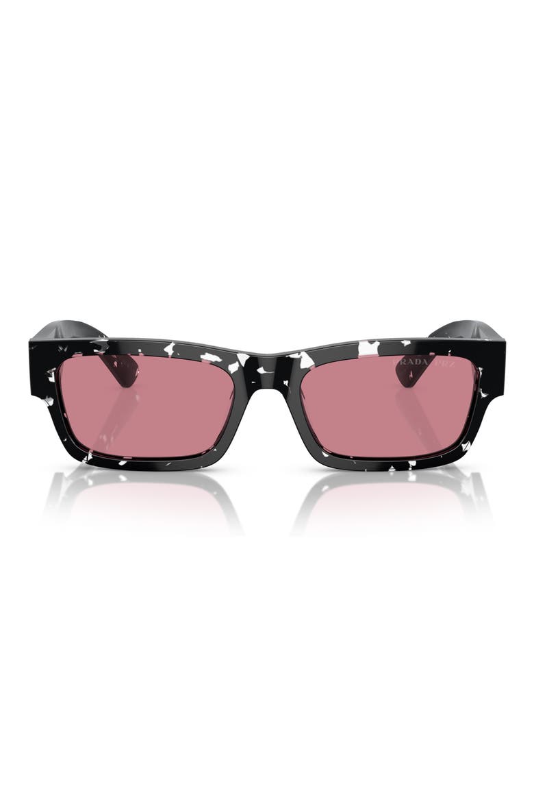 58mm Polarized Rectangular Sunglasses, Main, color, HAVANA