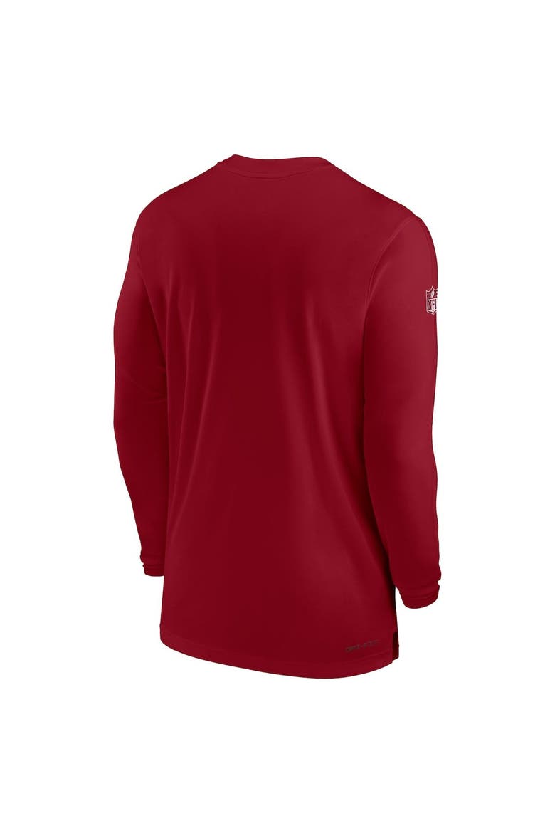 Men's Nike Cardinal Arizona Cardinals Sideline Coach Performance Long Sleeve T-Shirt, Alternate, color, Cardinal