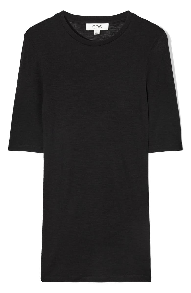 COS Slim Fit Wool Top, Alternate, color,