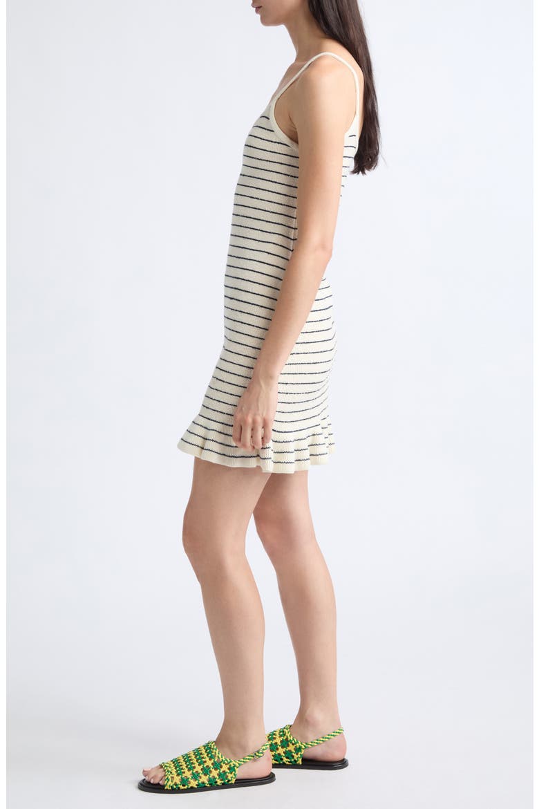 Ruffle Hem Minidress, Alternate, color, WHITE