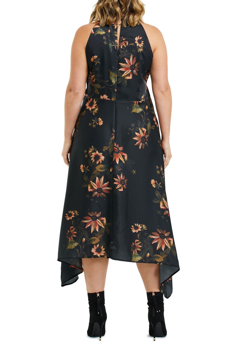 Moody Blooms Floral Halter Midi Dress, Alternate, color, PRINT