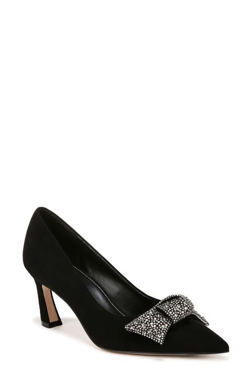 27 EDIT Naturalizer Emery Bow Pointed Toe Pump in Black Suede 