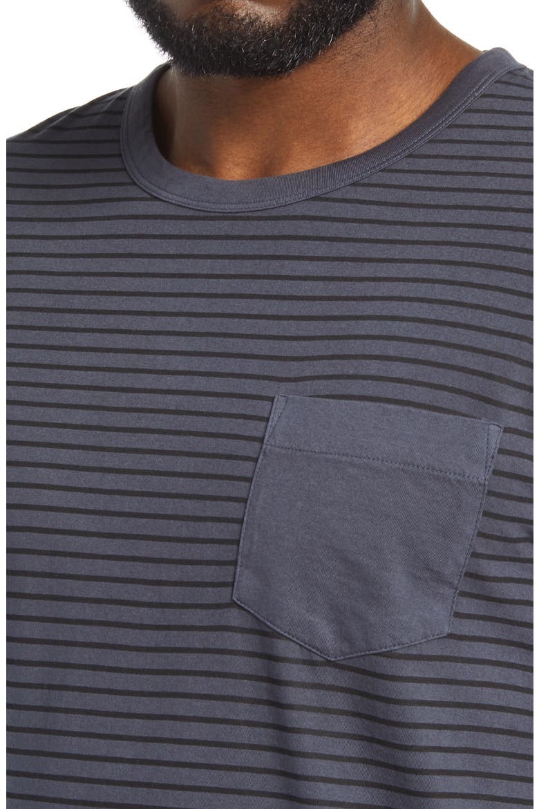 Overdye Stripe Pocket T-Shirt, Alternate, color, UTILITY BLUE