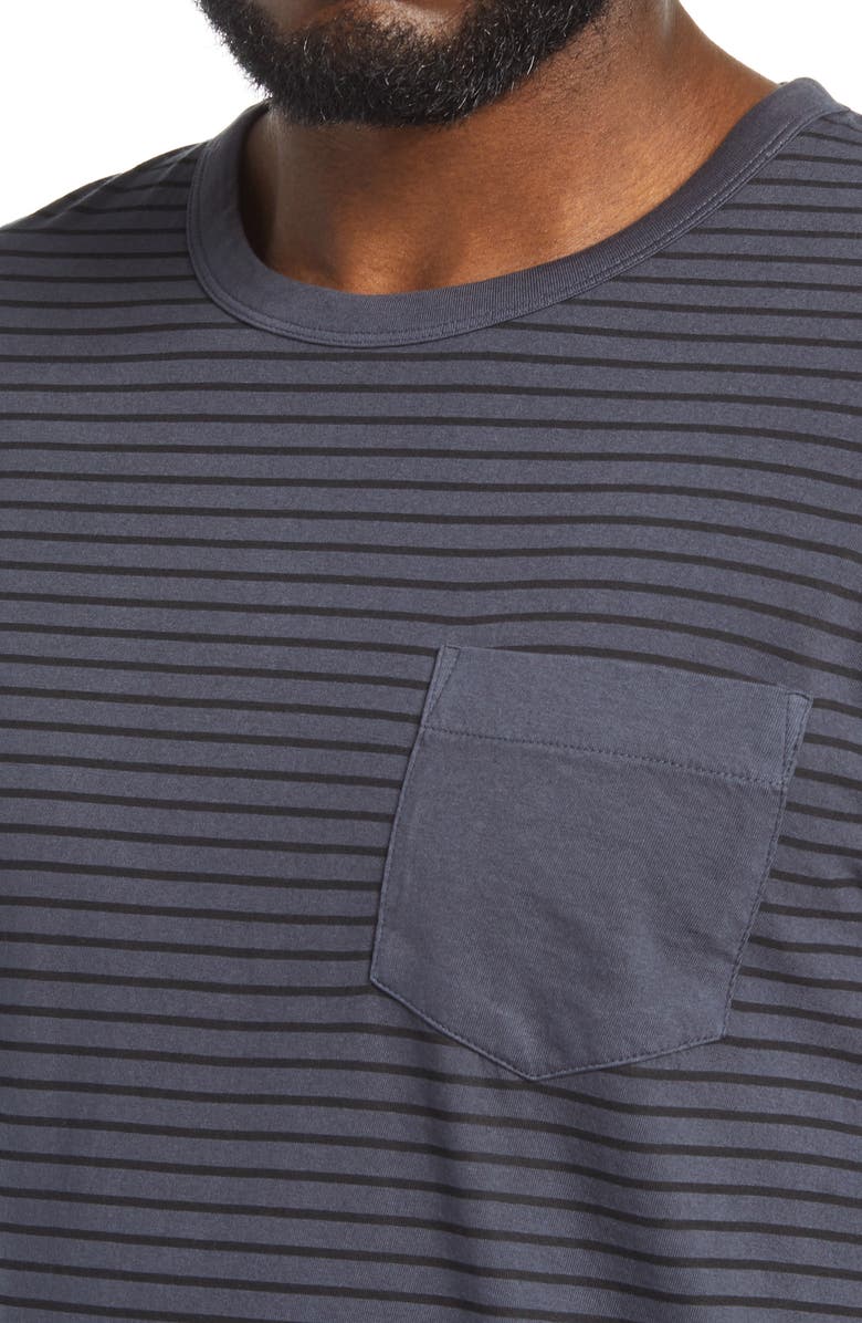 French Connection Overdye Stripe Pocket T-Shirt, Alternate, color,