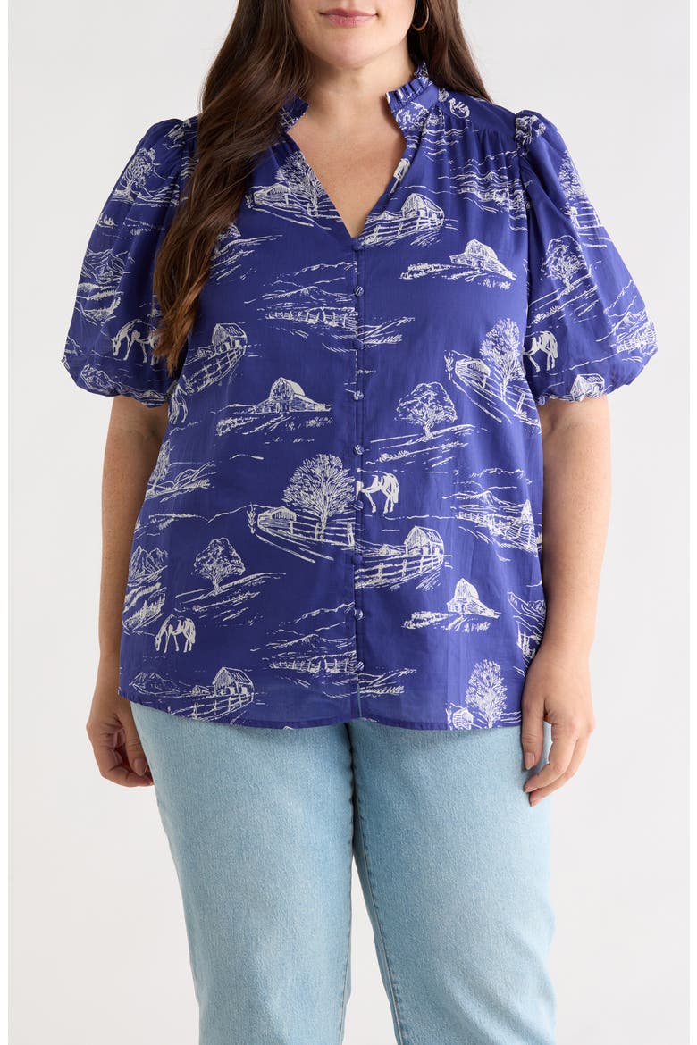 Avon Town Top, Main, color, NAVY-CREAM
