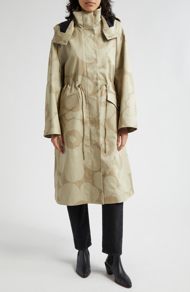 Marimekko Kerta Unikko Organic Cotton Rain Coat, Main, color,