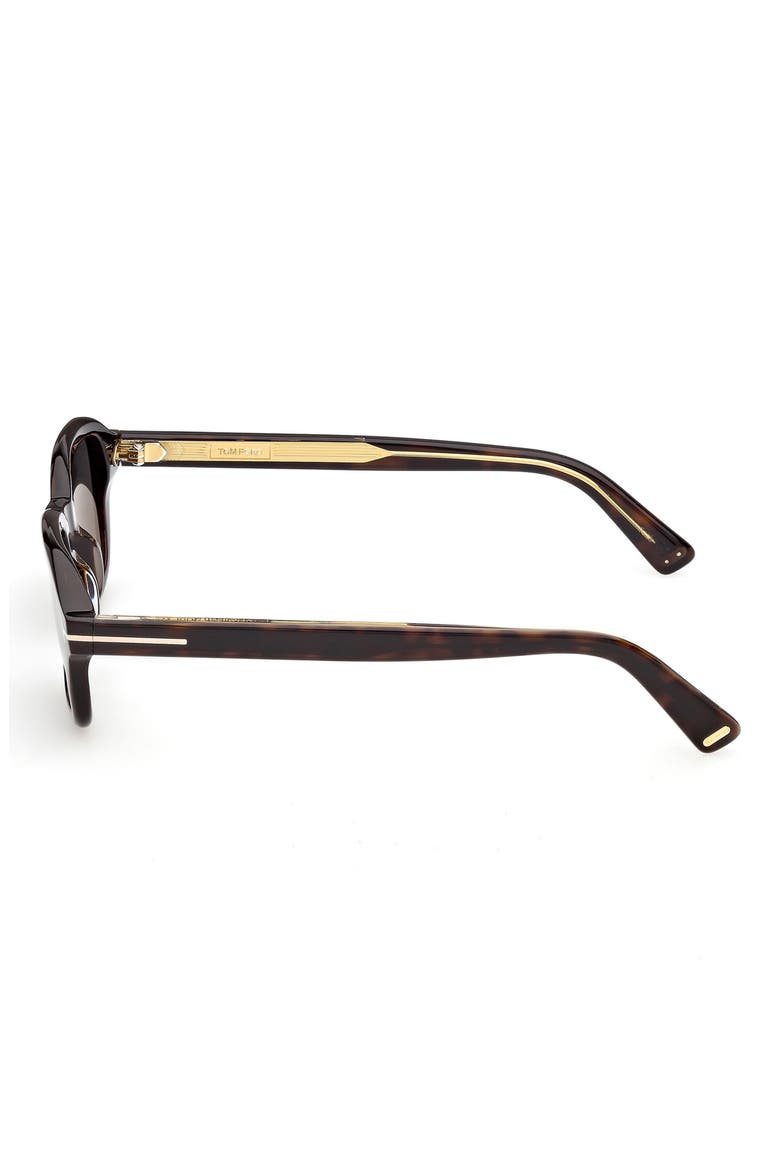 46mm Small Square Sunglasses, Alternate, color, HAVANA YELLOW GOLD / SMOKE