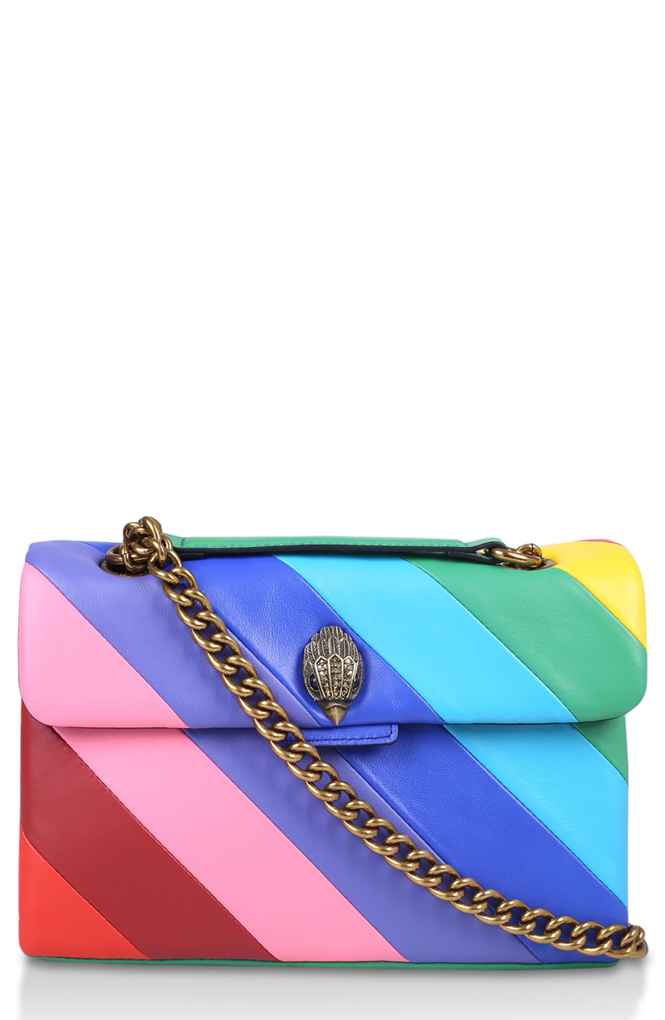 Kurt Geiger London Rainbow Shop Kensington Leather Crossbody Bag, Main, color, 