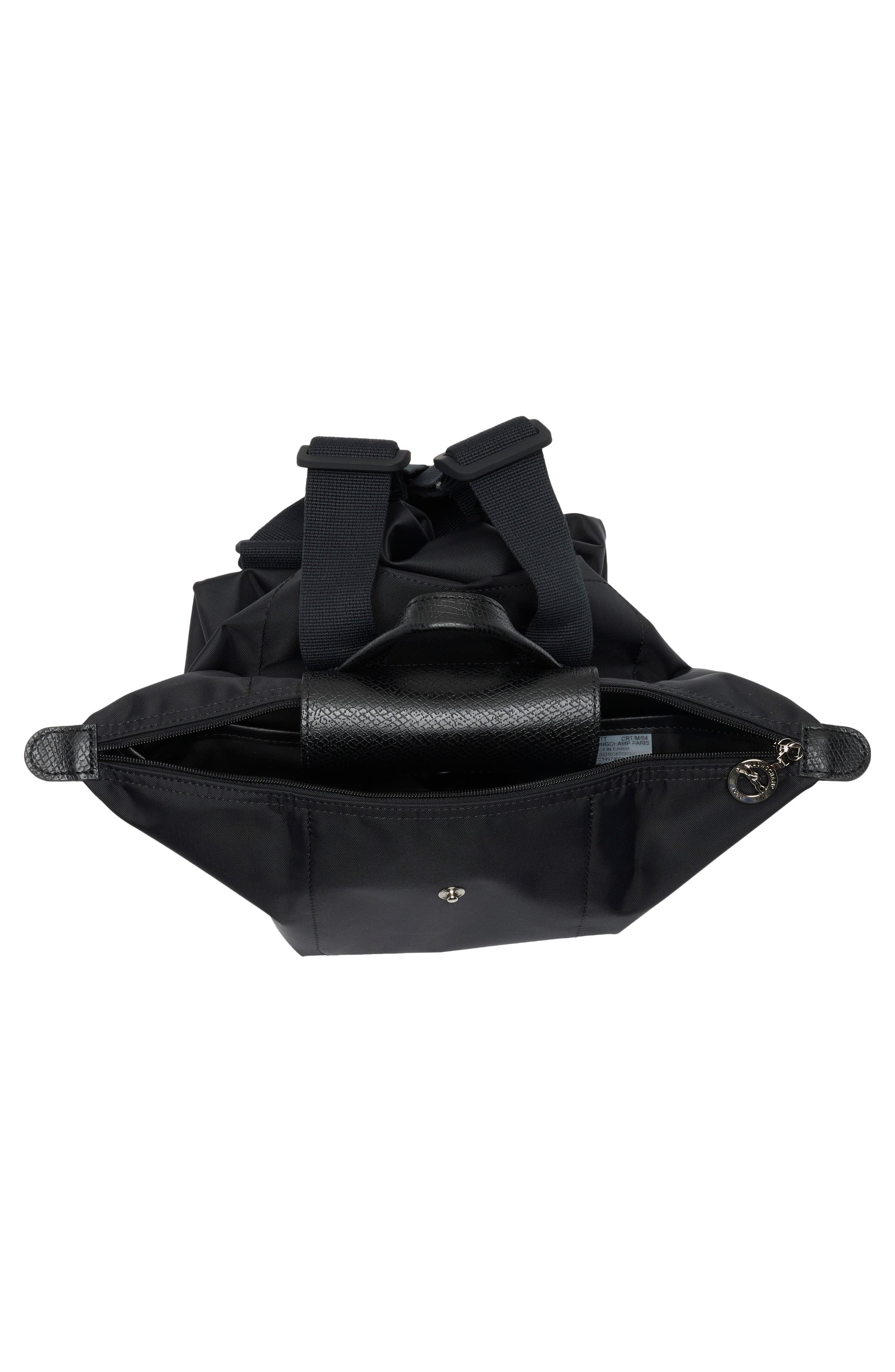 Longchamp Medium Le Pliage One Backpack, Alternate, color, Black