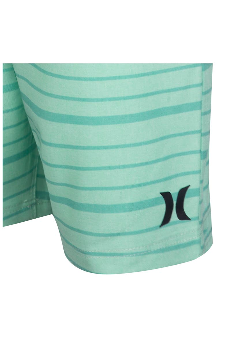 Kids' Stretch Heathered Hybrid Shorts, Alternate, color, GREEN GLOW
