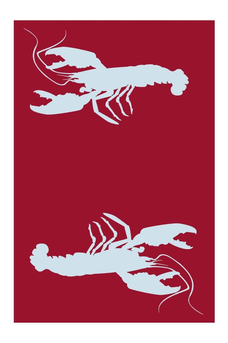 Double Lobster Red & Aqua, Main, color, red and aqua