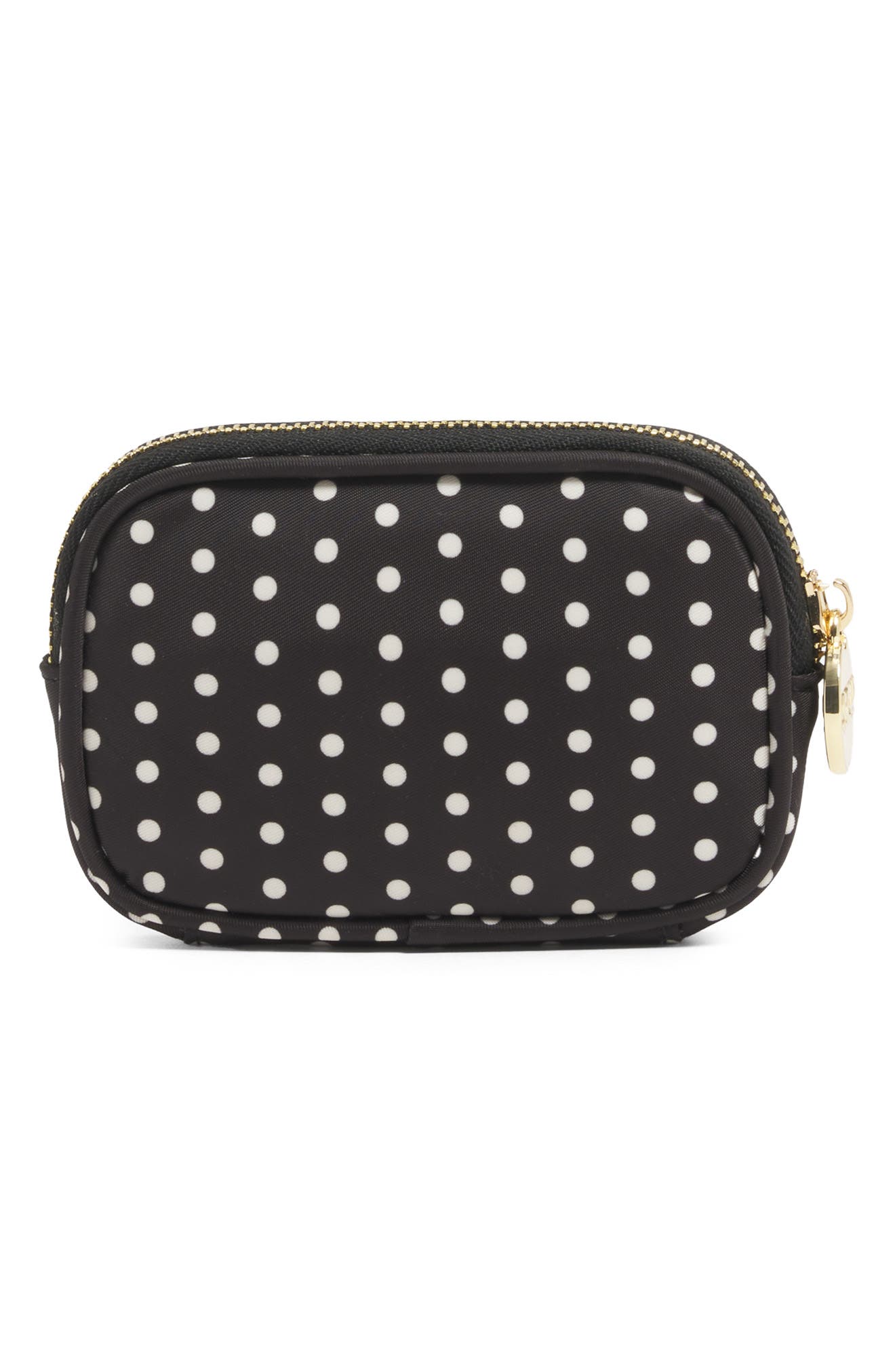 Stoney Clover Lane Micro Dot Print Nylon Pouch, Alternate, color, Small Dot Black Base