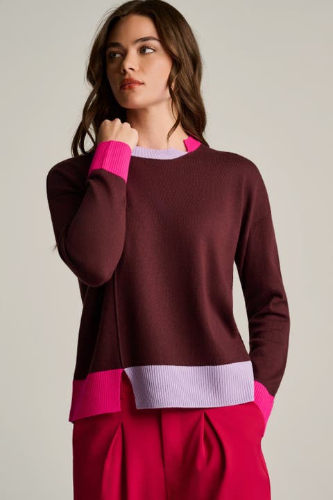 Bold Block Cotton Cashmere Sweater