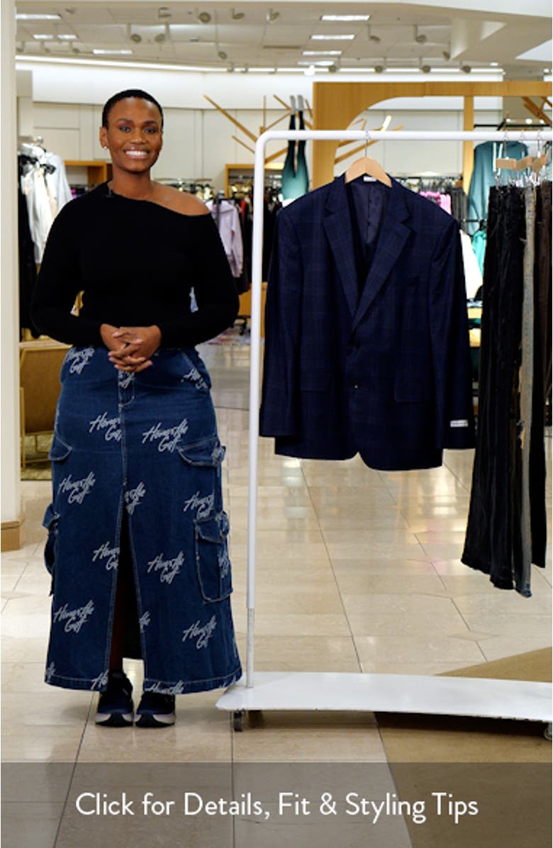 Flynn Classic Fit Windowpane Check Wool Sport Coat, sales video thumbnail