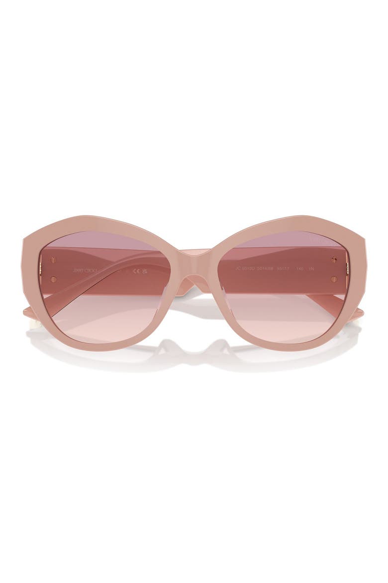 55mm Butterfly Sunglasses, Alternate, color, PINK