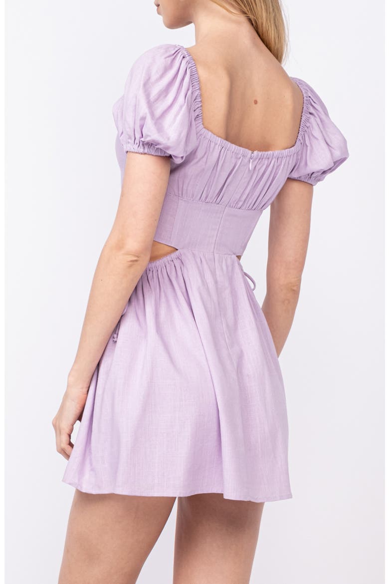 Square Neck Puff Sleeve Minidress, Alternate, color, LIGHT PURPLE