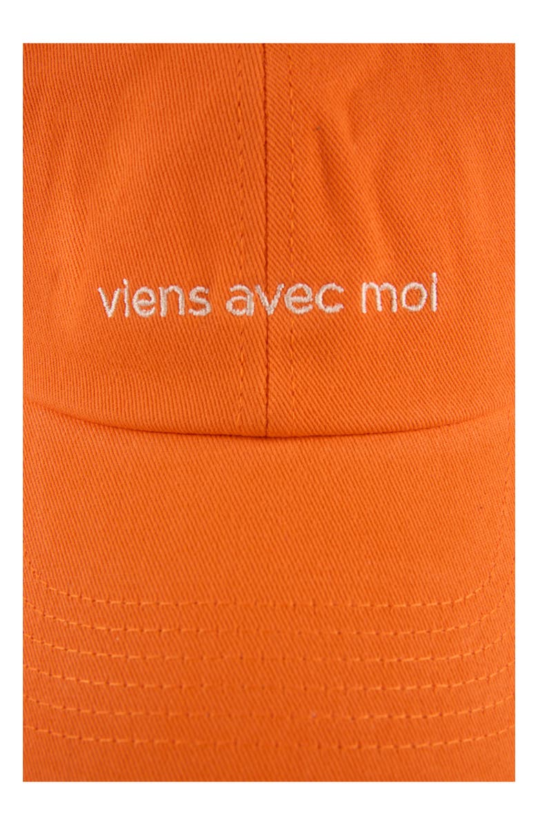 Viens Avec Moi Ball Cap, Alternate, color, Orange